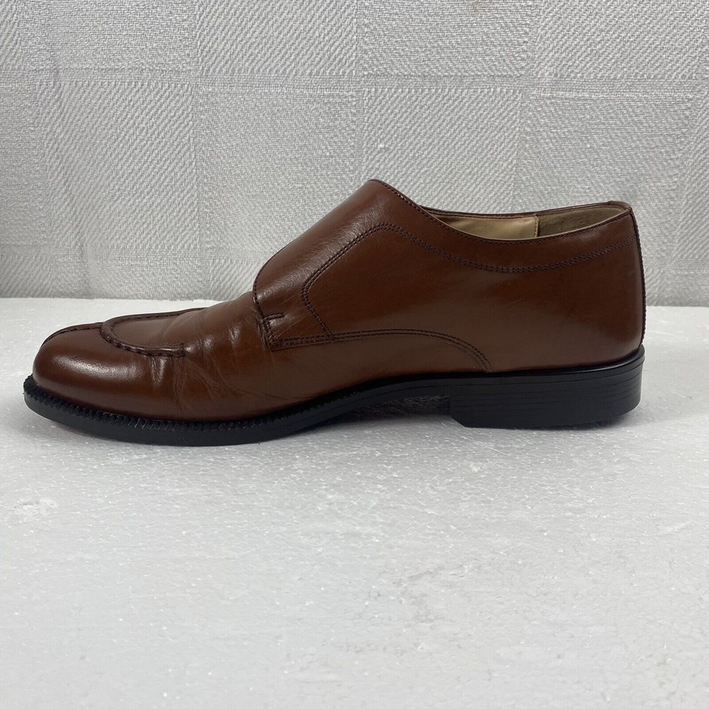 Adolfo Men's Brown Leather Loafer Dress Shoes Slip-On Size 11.5M